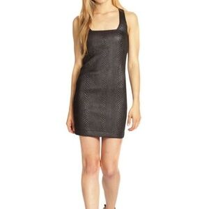 Madison Marcus Faux Leather Snakeskin Cocktail Dress Size Small